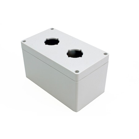 Hammond 2 hole, 30.5mm, Pushbutton Enclosureosure, Polycarbonate 1554PB2D